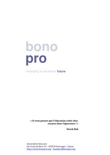 Au sujet de bono pro – comment tout à commencé