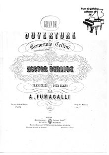 Partition complète, Benvenuto Cellini, opéra semi-seria, Berlioz, Hector par Hector Berlioz