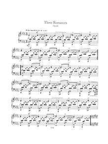 Partition complète, 3 Romances Op.28, Schumann, Robert par Robert Schumann