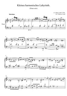 Partition complète, Kleines harmonisches Labyrinth, C minor, Bach, Johann Sebastian