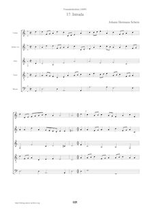 Partition Score (5 Instruments, SSATB), Venus-Kränzlein, Venus Kräntzlein par Johann Hermann Schein