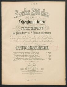 Partition complète, corde quatuor No. 7 en D Major, D.94, Schubert, Franz par Franz Schubert