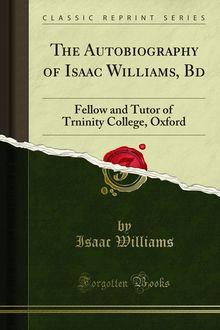 Autobiography of Isaac Williams, Bd