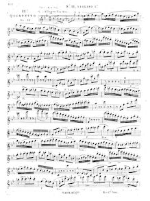 Partition violon 1, corde quintette No.11, Op.33, Onslow, Georges