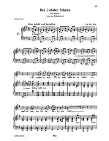 Partition , Des Liebsten Schwur, 9 chansons, 9 Gesänge, Brahms, Johannes