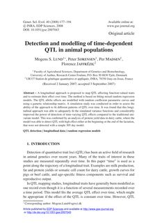 Detection and modelling of time-dependent QTL in animal populations