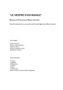 Partition complète, Le vespre d un maiale, Racconto in musica, Guarini, Francesco Mauro