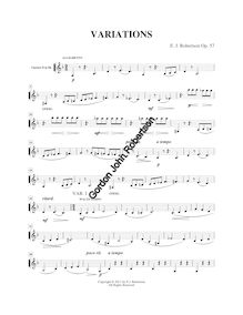 Partition clarinette 2 (B♭), Variations, E♭ major, Robertson, Ernest John