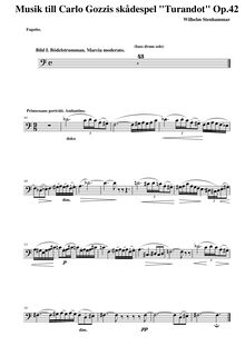 Partition basson, Turandot,music to Carlo Gozzi´s Play Op.42, Turandot, Musik till Carlo Gozzis skådespel Op.42