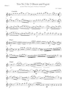 Partition hautbois 1, 15 Short Trios, 15 Petits Trios pour 2 Violons et Violoncelle