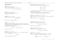 Sujet : Algèbre, Matrices et déterminants, Déterminants