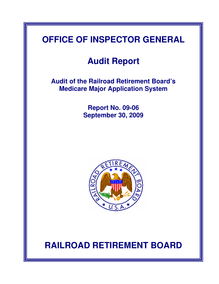 Audit of the Railroad Retirement Board s Medicare Major Application  System
