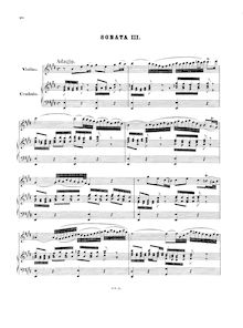 Partition Sonata No.3 en E major, BWV 1016, 6 violon sonates, 6 Sonaten für Clavier und Violine