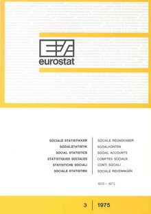 Social accounts in the European Community 1970-1973