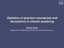 Statistics of quantum resonances and fluctuations in chaotic scattering