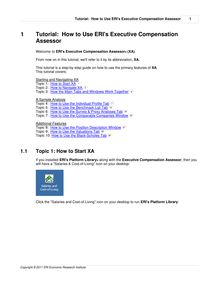 Tutorial: How to Use ERI s Executive Compensation Assessor