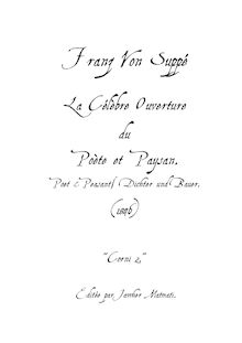 Partition cor 3/4 i(D, F), Dichter und Bauer (Poet et Peasant), Lustspiel in 3 Akten
