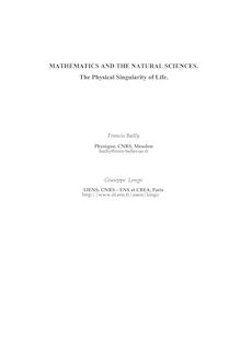MATHEMATICS AND THE NATURAL SCIENCES