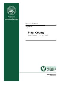 Pinal County June 30, 2009 Single Audit