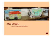 Mon village carnet illustré en accordéon