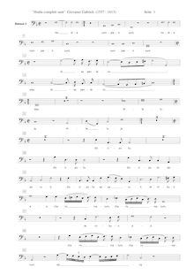 Partition basse 2 , partie, 3 Motets, Gabrieli, Giovanni
