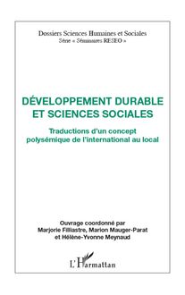 Développement durable et sciences sociales