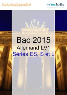 Corrigé Bac 2015 - Allemand LV1 - ES-S-L