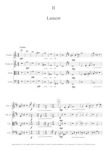 Partition , Lament, corde quatuor No.1, Mills, Joseph