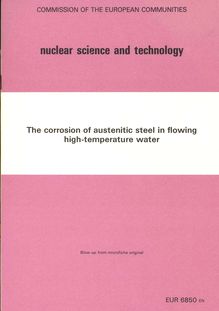 The corrosion of austenitic steel in flowing high-temperature water