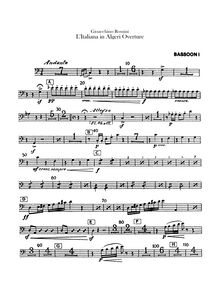 Partition basson 1, 2, L italiana en Algeri, Dramma giocoso in due atti
