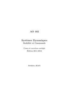 AO 102 Syst`emes Dynamiques