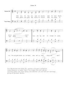Partition Ps.58: Wie nun, ihr Herren, seid ihr stumm, SWV 155, Becker Psalter, Op.5