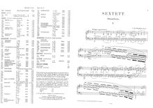 Partition parties complètes, Piano Sextet, Op.5, C minor, Brambach, Carl Joseph