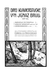 Partition complète, 3 Piano pièces, Op.96, Brüll, Ignaz