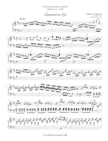 Partition Essercizo 29, Essercizi per Gravicembalo, Lessons for Harpsichord