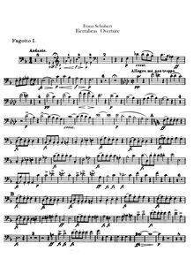 Partition basson 1, 2, Fierrabras D.796, Schubert, Franz