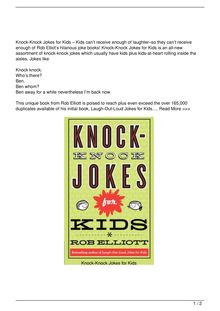 KnockKnock Jokes for Kids Book Review