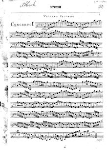 Partition violon 2, 12 Sinfonie a 4, XII sinfonie a quattro. Due violine, alto, organo e violoncello