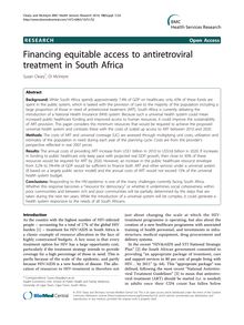Financing equitable access to antiretroviral treatment in South Africa