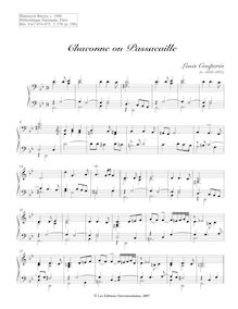 Partition Chaconne ou Passacaille (sol mineur), Pièces de clavecin du manuscrit Bauyn