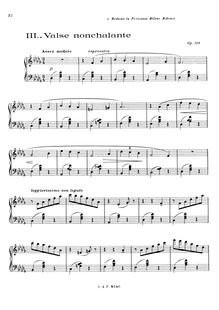 Partition complète (filter), Valse Nonchalante, Op. 110