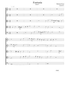 Partition Amavi - Fantasia VdGS No.8 - partition complète (Tr Tr T T B), fantaisies pour 5 violes de gambe