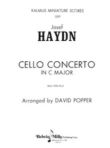 Partition complète, violoncelle Concerto, C major, Haydn, Joseph