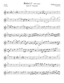 Partition viole de gambe aigue,  No.7 pour 2 violes de gambe et orgue