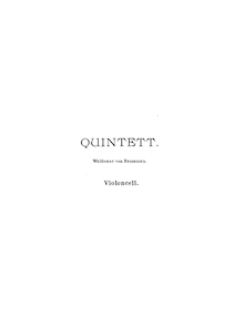 Partition violoncelle, quintette pour Piano, vents et cordes, Baussnern, Waldemar von