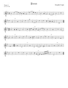 Partition ténor viole de gambe 1, octave aigu clef, Pavan pour 5 violes de gambe par Joseph Lupo