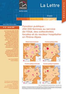 250 000 femmes au service de l Etat, des collectivités locales et du secteur hospitalier en Rhône-Alpes
