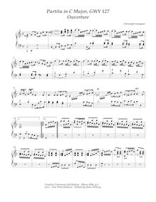 Partition complète, Partita en C major, GWV 127, C major, Graupner, Christoph