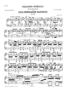 Partition complète (scan), Variations Sérieuses, Op.54