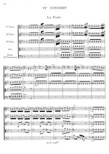 Partition Concert VI, 6 Concerts Transcrits en Sextuor, Rameau, Jean-Philippe